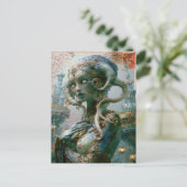 Alien Beauty - Sapphron Postkarte (Stehend Vorderseite)