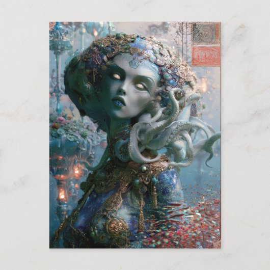 Alien Beauty - Wavelett Postkarte (Vorderseite)