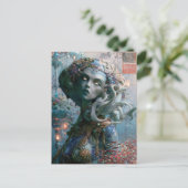 Alien Beauty - Wavelett Postkarte (Stehend Vorderseite)