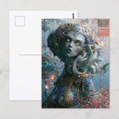 Alien Beauty - Wavelett Postkarte (Vorne/Hinten)