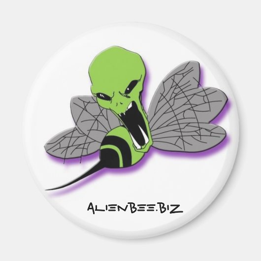 Alien Bee Round Magnet (Vorne)