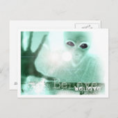 Alien BELIEVE POSTCARD Postkarte (Vorne/Hinten)