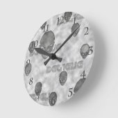 Alien Believe Runde Wanduhr (Winkel)