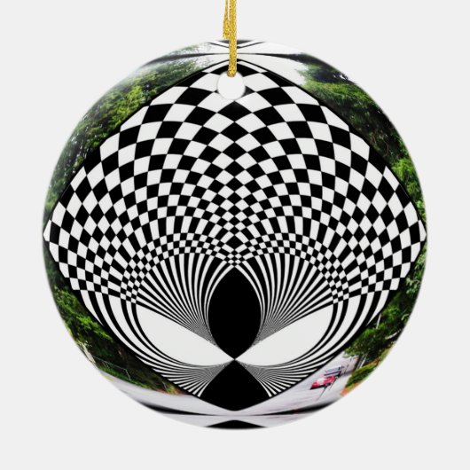 Alien BEM sieht dich an! Keramik Ornament (Hinten)