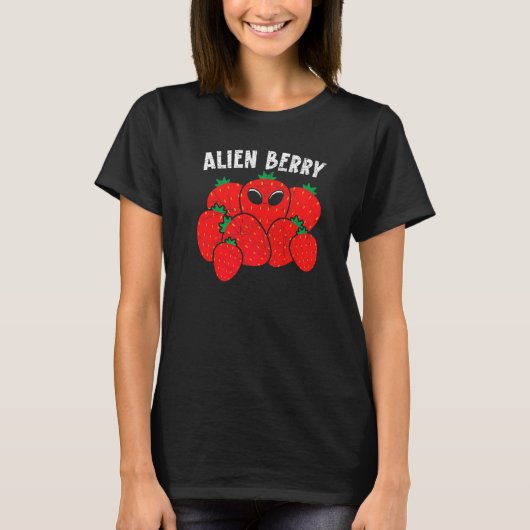 Alien Berry Erdbeere Außerirdische Erdbeere T-Shirt (Vorderseite)