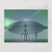 Alien Besucher Postkarte (Vorderseite)