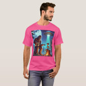 Alien Bigfoot Guitar Sasquatch Ufo Geschenke für M T-Shirt (Vorne ganz)