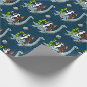 Alien Bigfoot Unicoring Loch Ness Monster Geschenkpapier (Ecke)