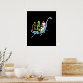 Alien Bigfoot Unicoring Loch Ness Monster Poster (Küche)