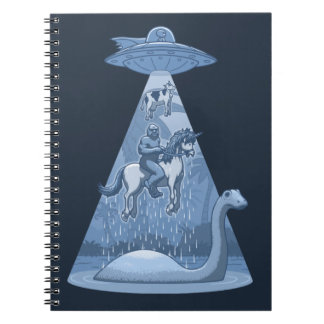 Alien, Bigfoot, Unicorn, Nessie Notizblock