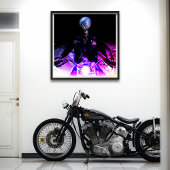 Alien Biker (Dreamy-Version) Poster