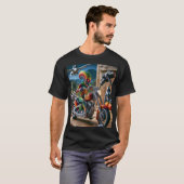 Alien Biker in a Futuristic World T-Shirt (Vorne ganz)