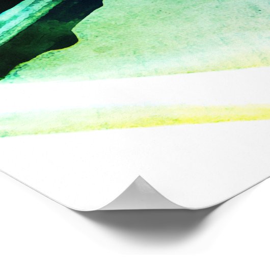 Alien Biker (Neon-Version) Poster (Ecke)