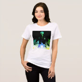 Alien Biker (Neon-Version) Tri-Blend Shirt (Vorderseite voll)