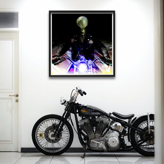 Alien Biker Poster