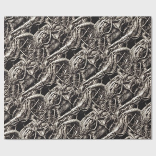 Alien Biomatter Wrapping Paper Geschenkpapier (Flach)