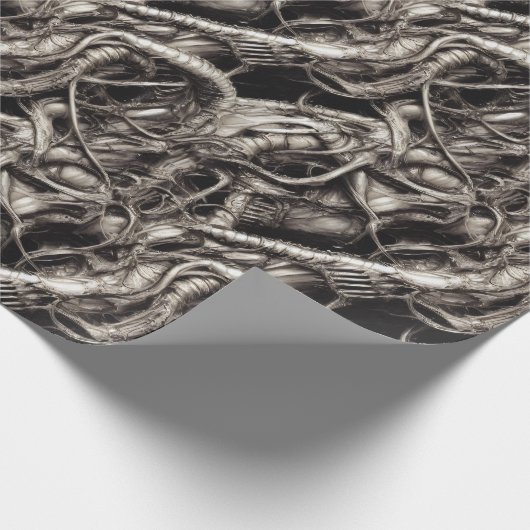 Alien Biomatter Wrapping Paper Geschenkpapier (Ecke)