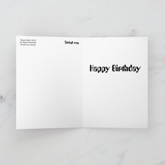 "Alien Birthday Card" Karte (Innenseite)