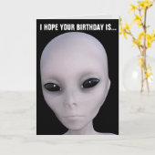 ALIEN BIRTHDAY CARDS KARTE (Gelbe Blume)