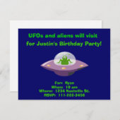 Alien Birthday Einladung (Vorne/Hinten)