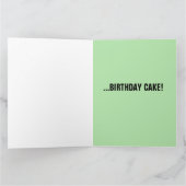 ALIEN BIRTHDAY FUNNY CAKE GREETING CARD KARTE (Innenseite)