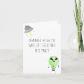 Alien Birthday Karte (Vorderseite)