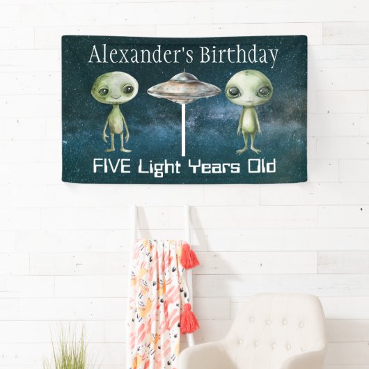 Alien Birthday Party Banner (Insitu)