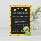 Alien Birthday Party Einladungen (Stehend Vorderseite)