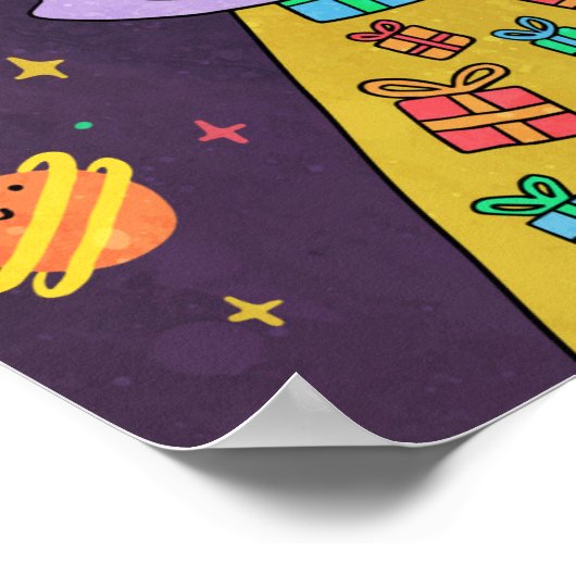 Alien Birthday Poster (Ecke)