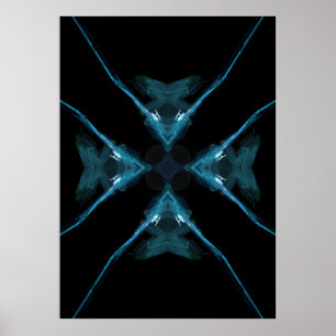 Alien-Blau-Fische Poster