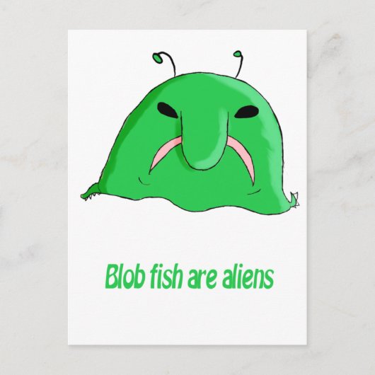 Alien blob postkarte (Vorderseite)