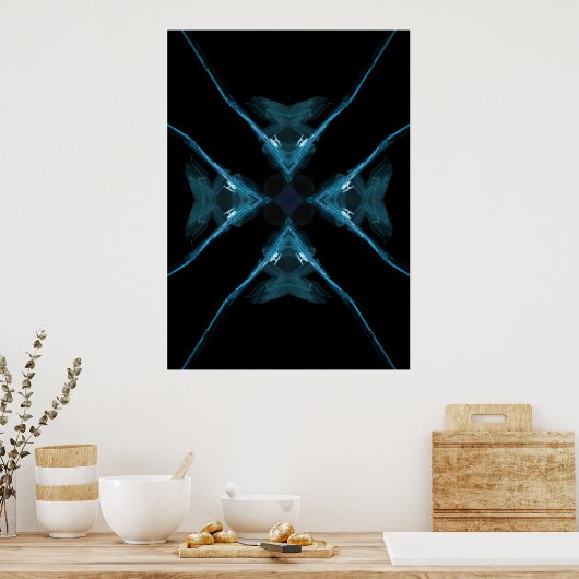 Alien Blue Fish Poster (Küche)
