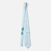 Alien Blue Polka Dot Neck Tie Krawatte (Rückseite)