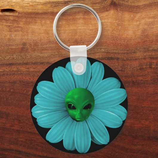 Alien Blume Schlüsselanhänger (Vorderseite)