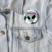 alien-Blumen-Kronenknopf Button (Beispiel)