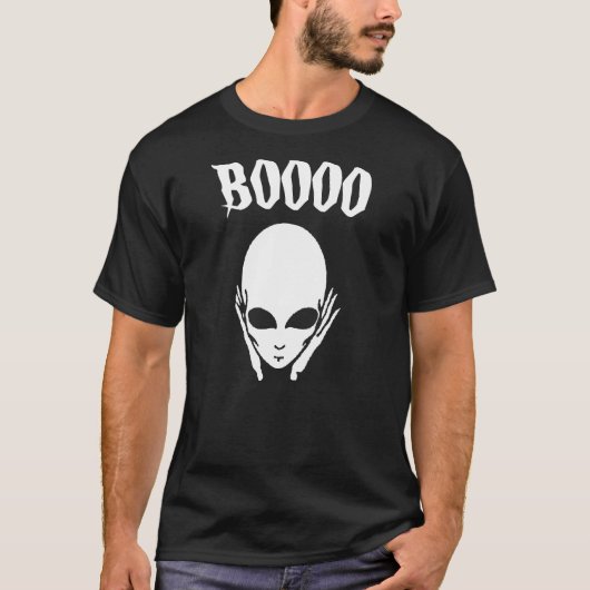 Alien, Boooo, Text bearbeiten T-Shirt (Vorderseite)