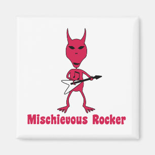 Alien-boshafter Rocker-Quadrat-Magnet Magnet
