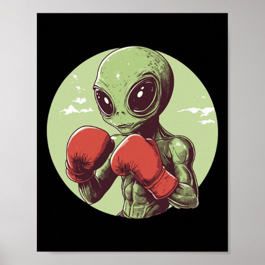 Alien Boxer ist bereit, in Handschuhen zu kämpfen Poster (Vorne)