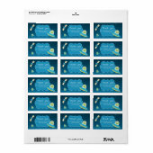 Alien Boy Birthday Gefallen Tags Label Adressaufkleber (Vorne)