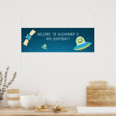 Alien Boy Birthday Party Banner Poster (Küche)