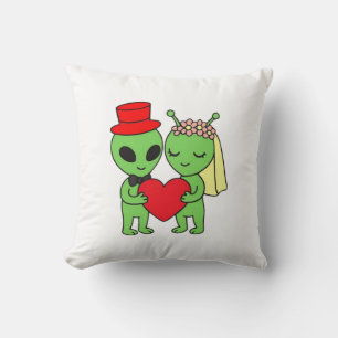 Alien Bräutigam Dekorative Hochzeit Kissen