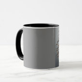 Alien bricht durch die Mauer Tasse (Vorderseite Links)