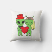 Alien Bride Groom Decorative Wedding Kissen (Rückseite)