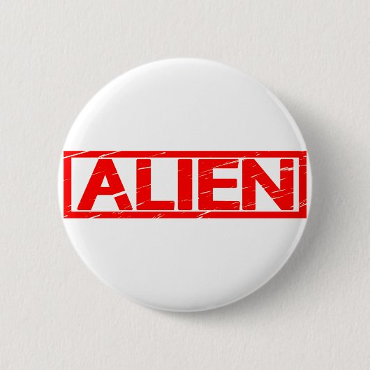 Alien Briefmarke Button (Vorderseite)