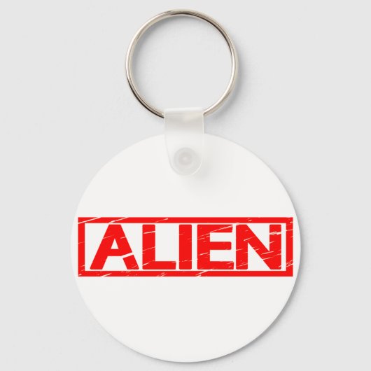 Alien Briefmarke Schlüsselanhänger (Vorderseite)