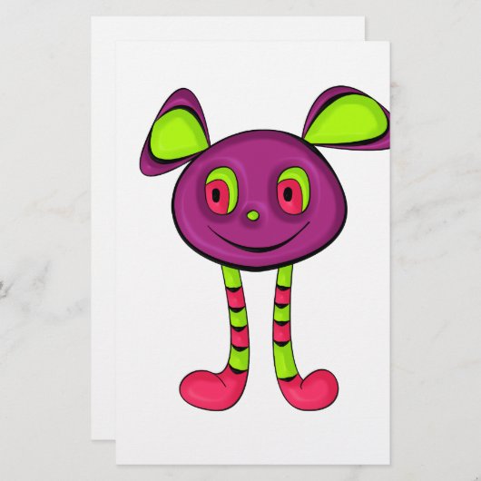 Alien Briefpapier (Vorne/Hinten)