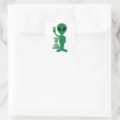 Alien - bringen Sie mich zu Ihrem Führer Quadratischer Aufkleber (Tasche)