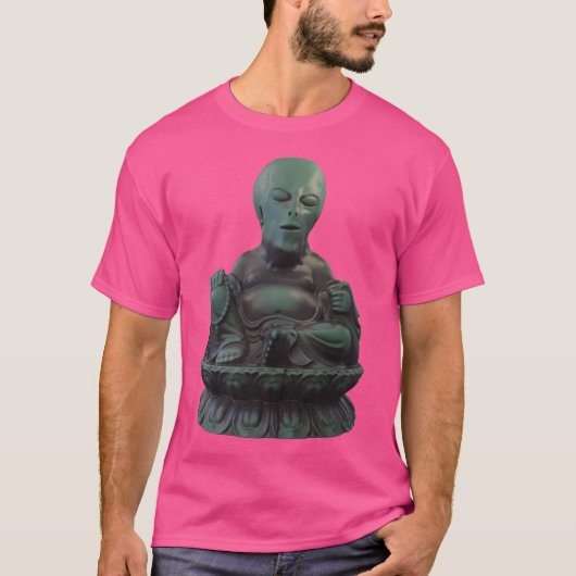 Alien Buddha Ufo T-Shirt (Vorderseite)