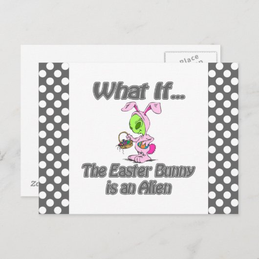 Alien Bunny Postkarte (Vorne/Hinten)