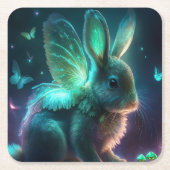 Alien Bunny Rechteckiger Pappuntersetzer (Vorderseite)